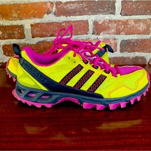 ADIDAS KANADIA TR5 Yellow PINK SNEAKERS TRAIL RUNNING SHOES WOMENS SZ 8 FR 40